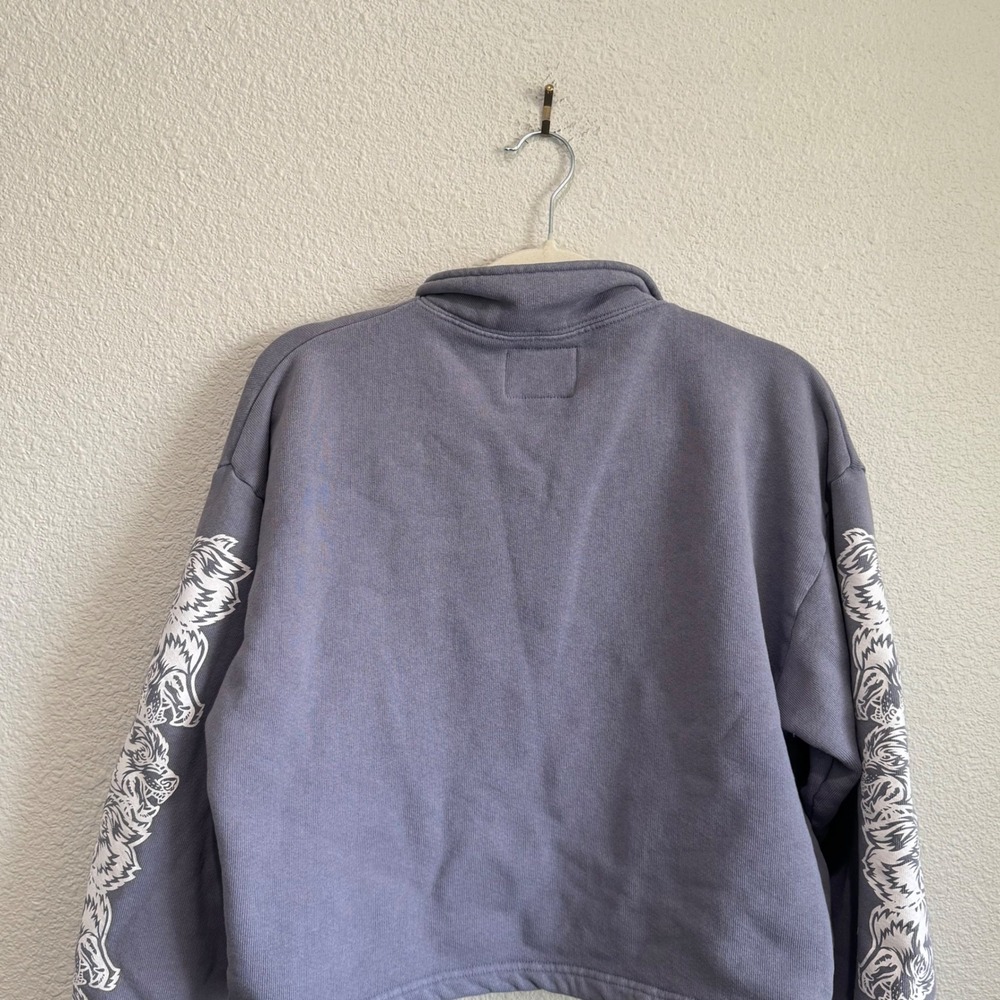 Darc Sport Vintage Everson Mockneck Half Zip Sweater in Dusty Blue Wolf S - Picture 7 of 12